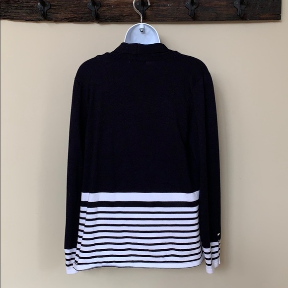 Open Front Striped Cardigan - Picture 3 of 4